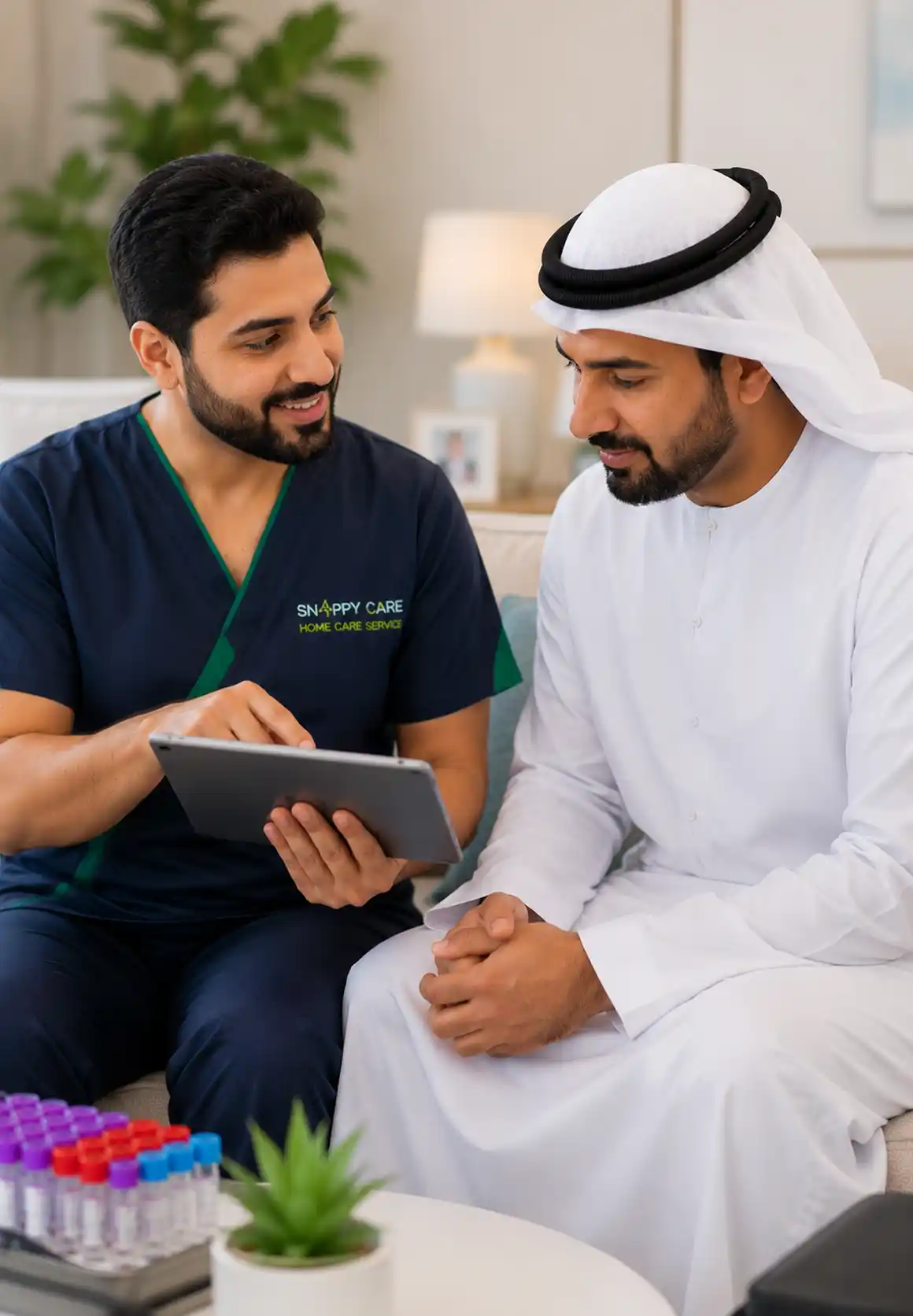 Empathy and attentive companionship for Lab Test at Home Care