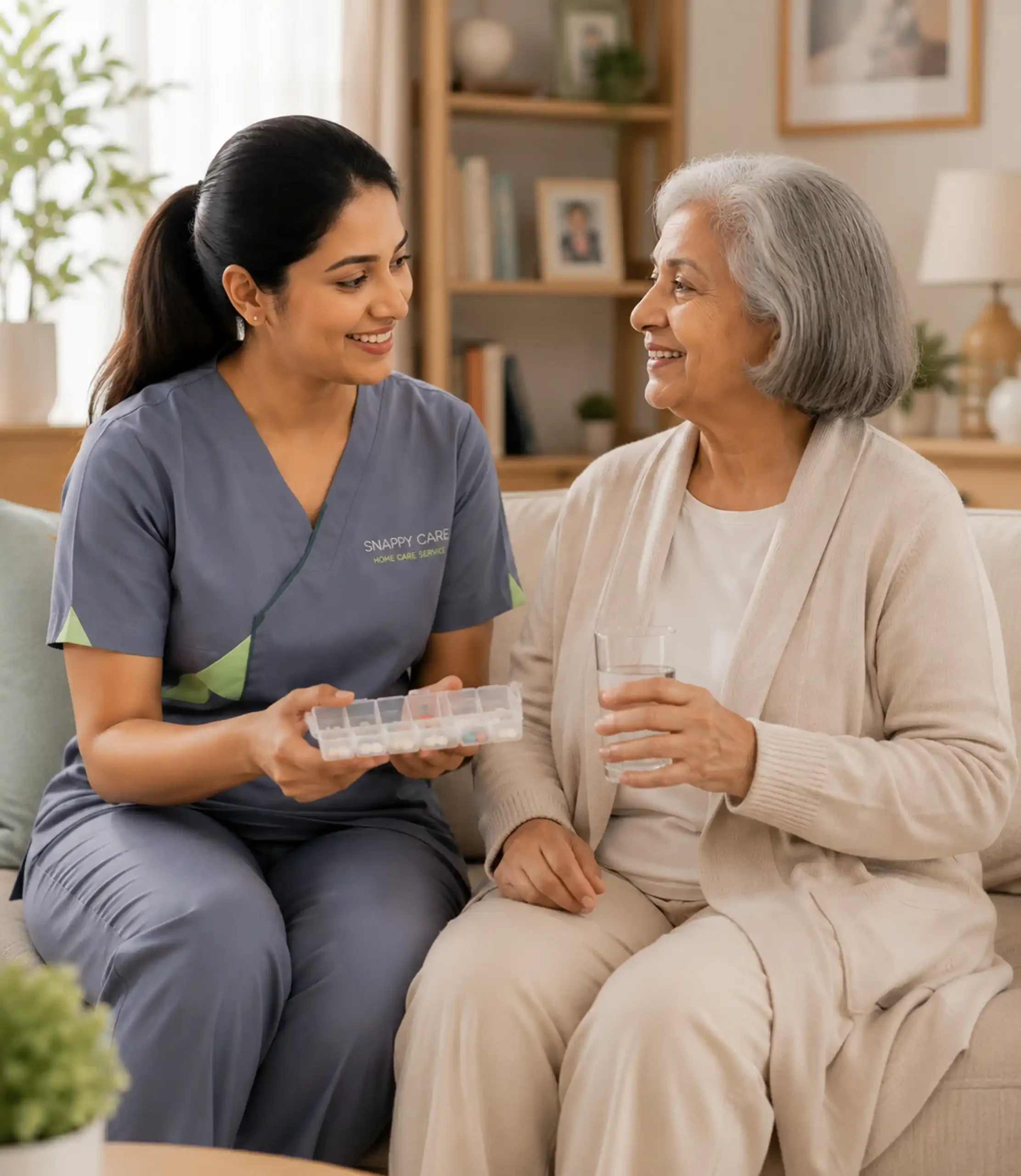 Professional elderly care support at home
