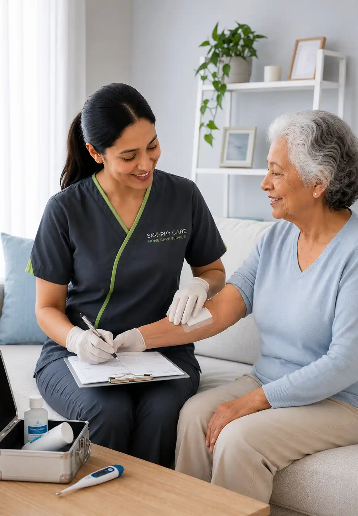 Compassionate wound care home support