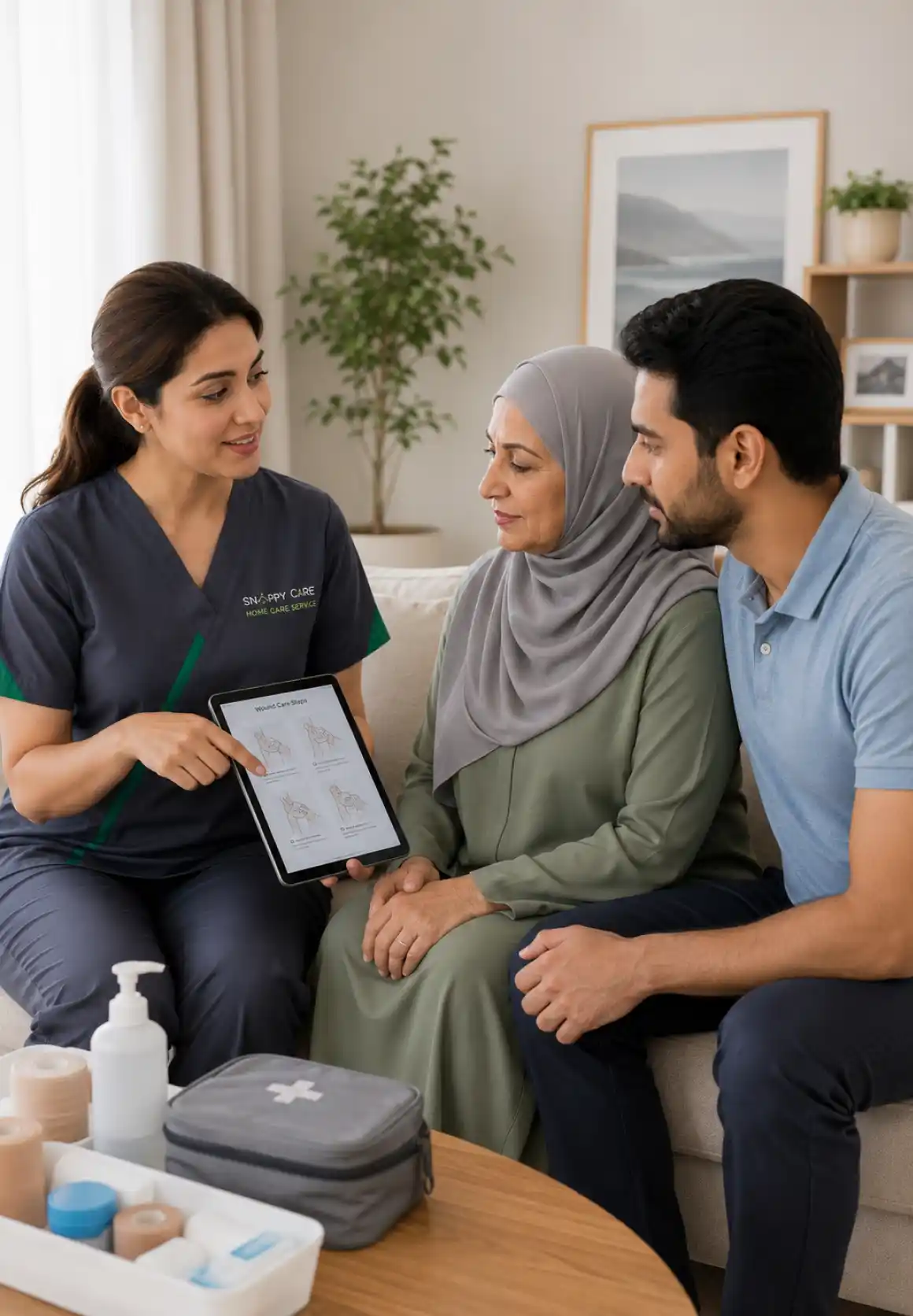 Empathy and attentive companionship for wound care