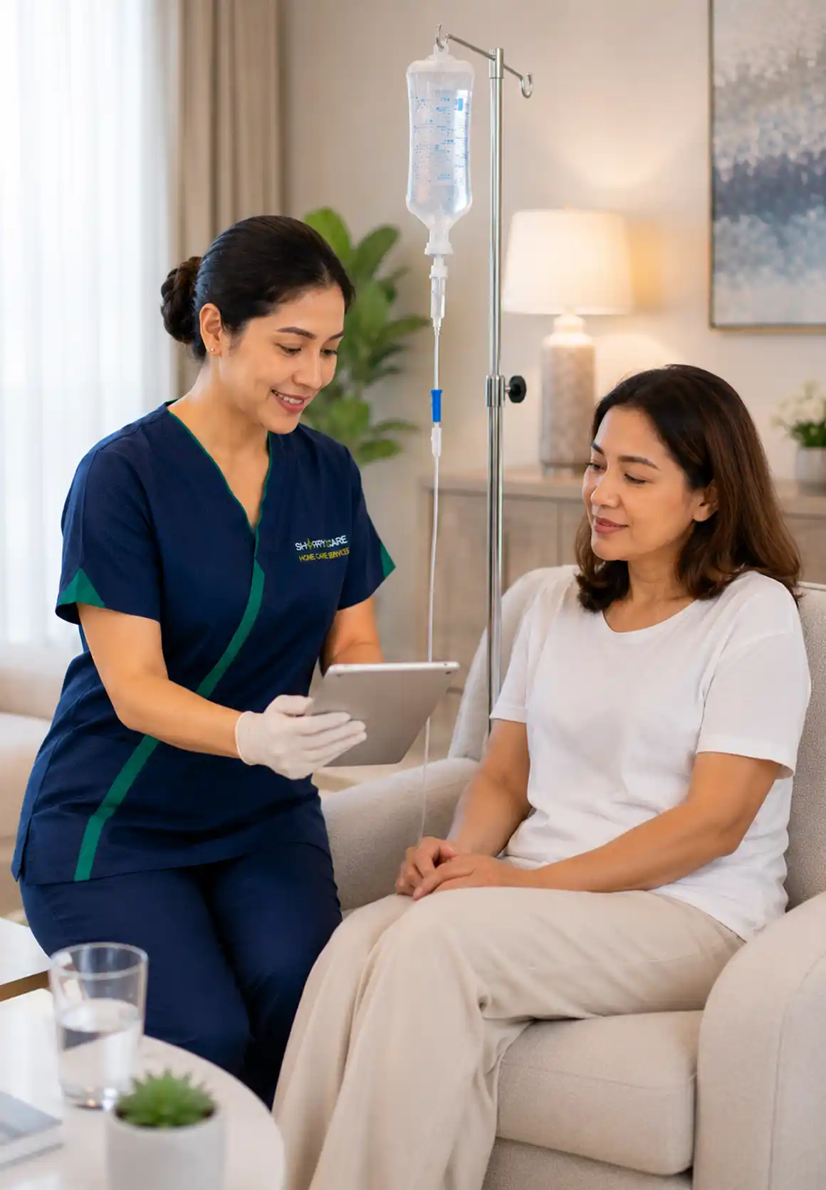 IV Therapy Care support from trained caregivers