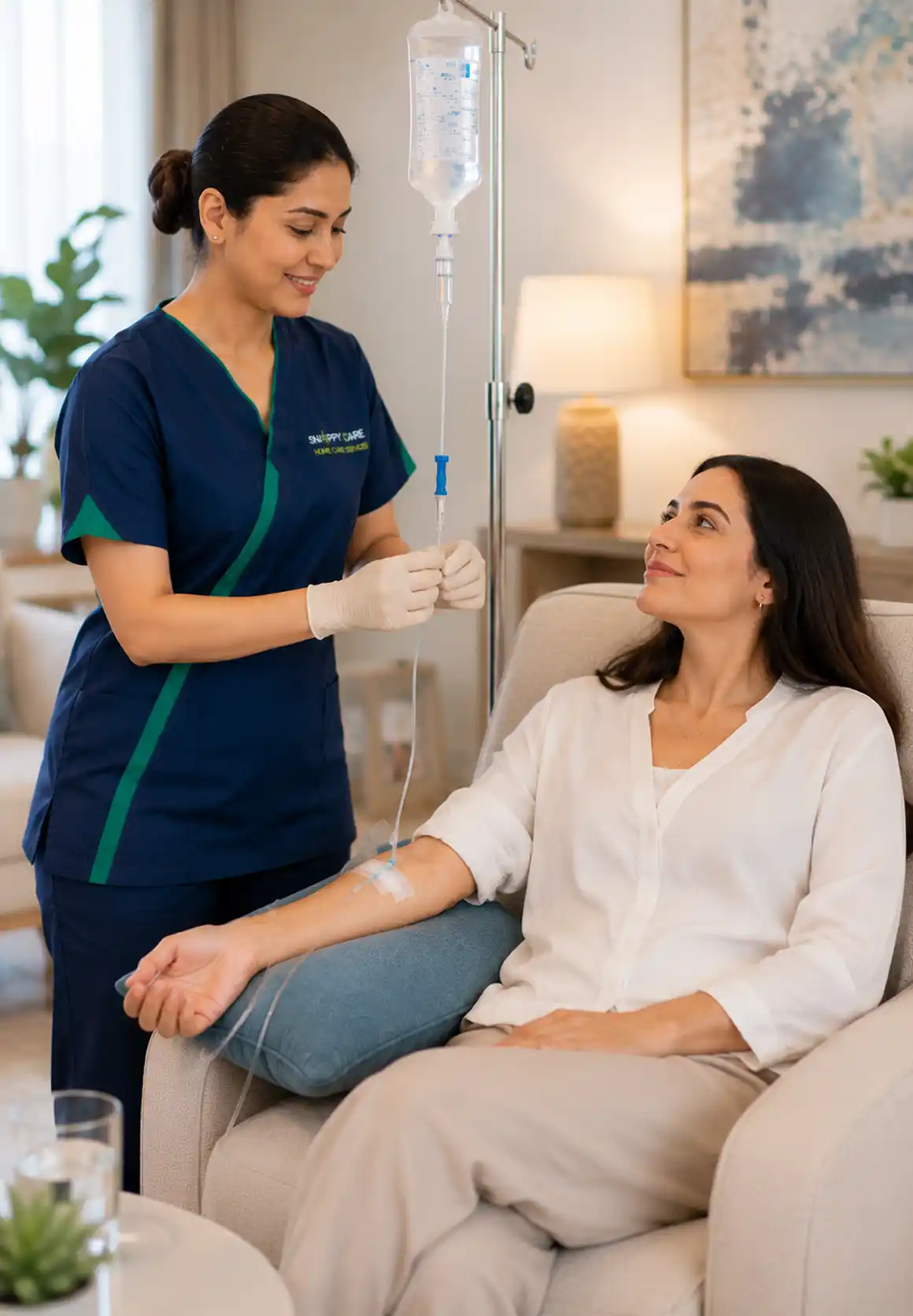 Empathy and attentive companionship for IV Therapy Care