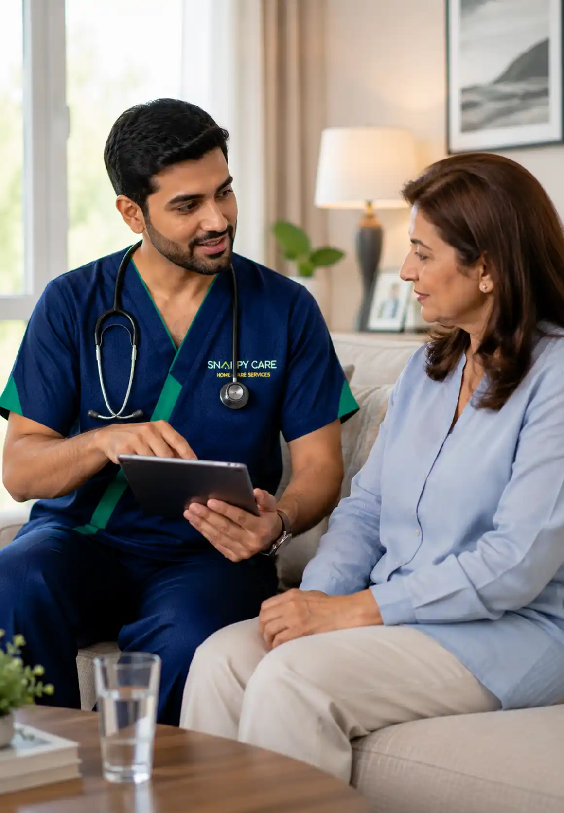 Licensed physician providing home medical care