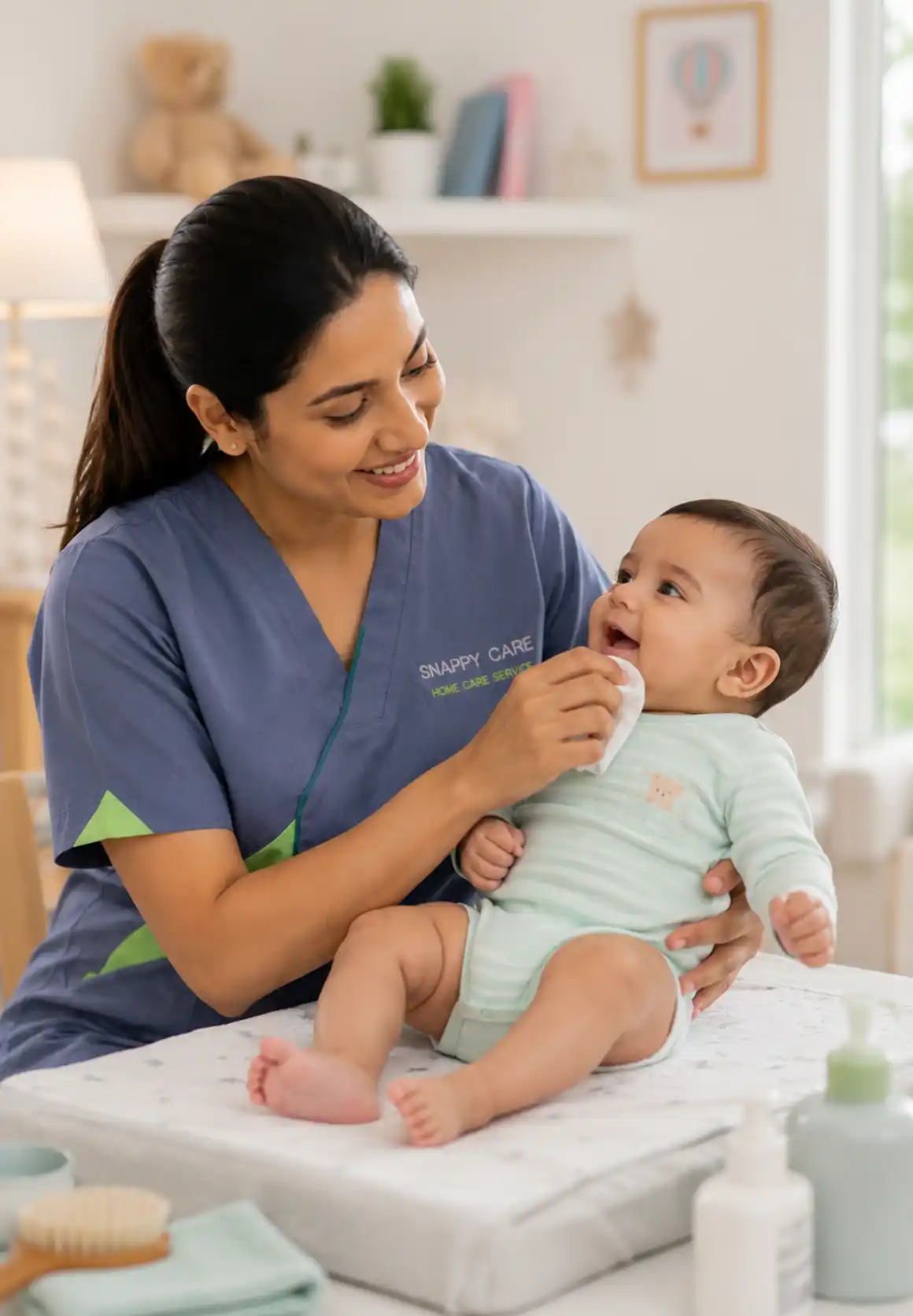 Baby support from trained caregivers