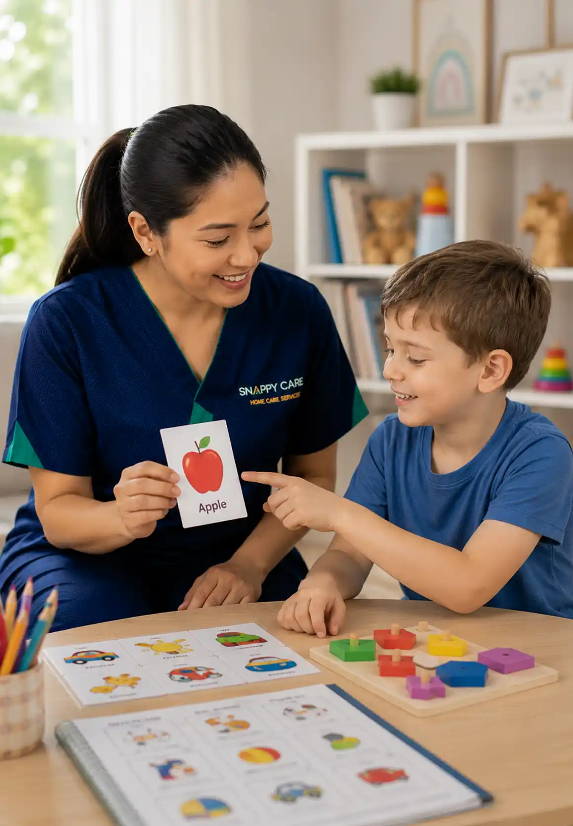Autism care support from trained caregivers