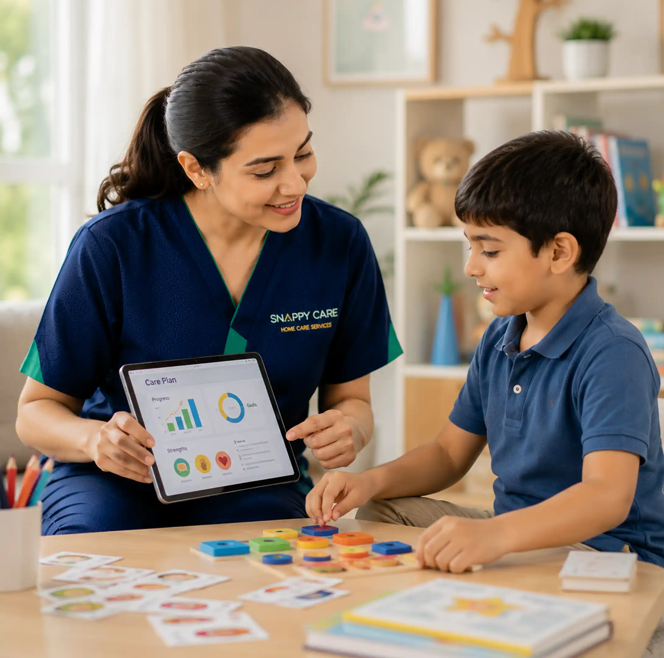 Professional autism care support at home