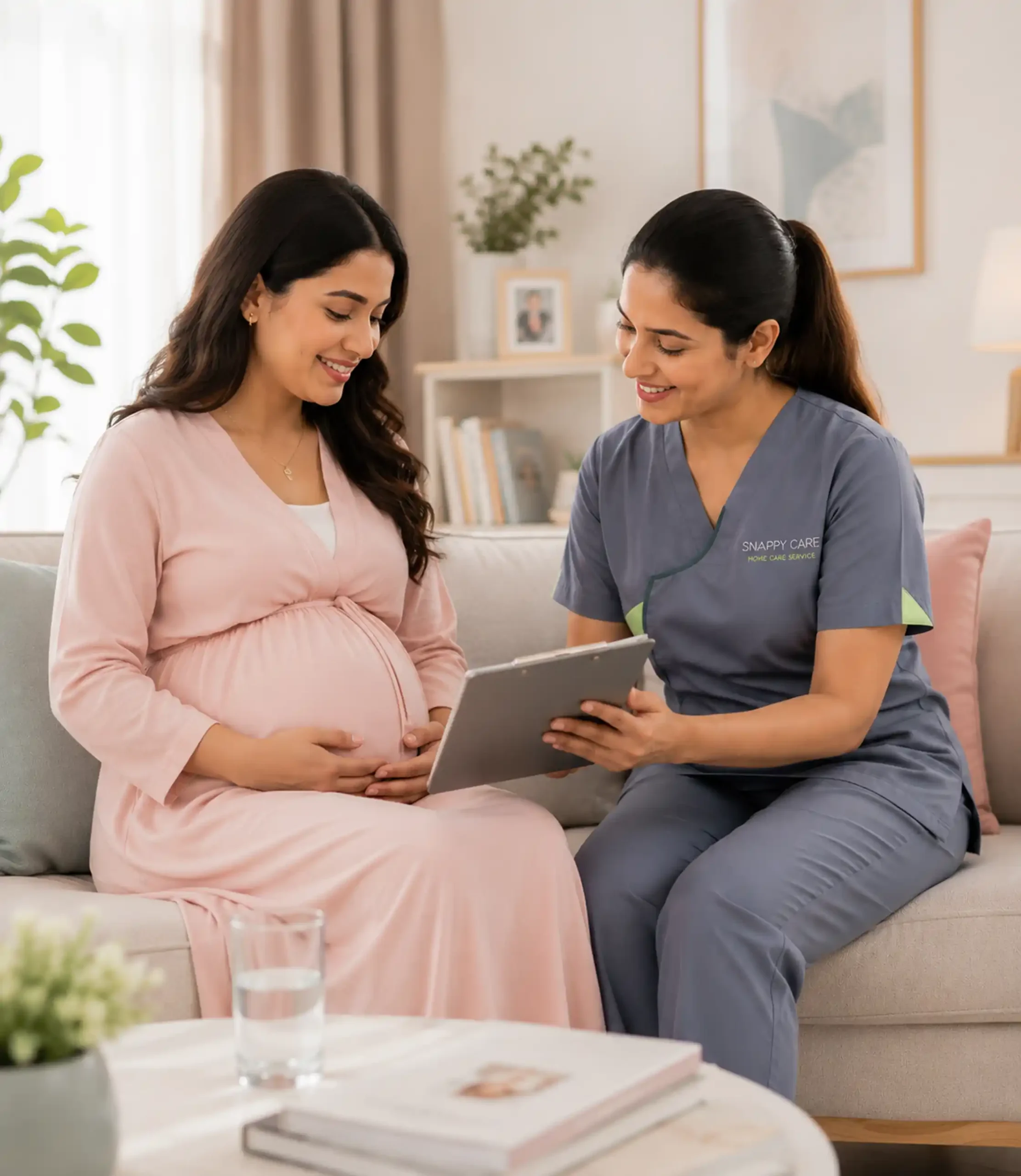 Professional pregnancy care support at home
